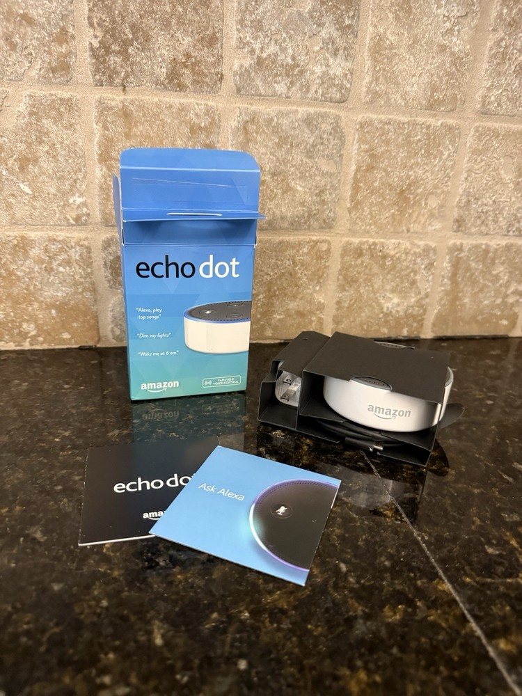 Amazon Echo Dot (2nd Generation) White Smart Speaker w/ Alexa, New In Box