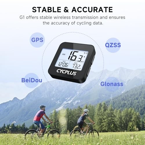 GPS Bike Computer, Wireless Cycling Computer with Automatic Backlight, G1