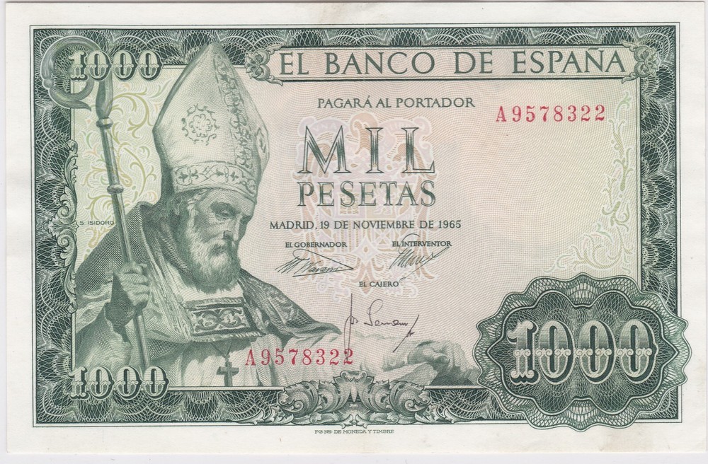 Spain 1000 Pesetas 1965