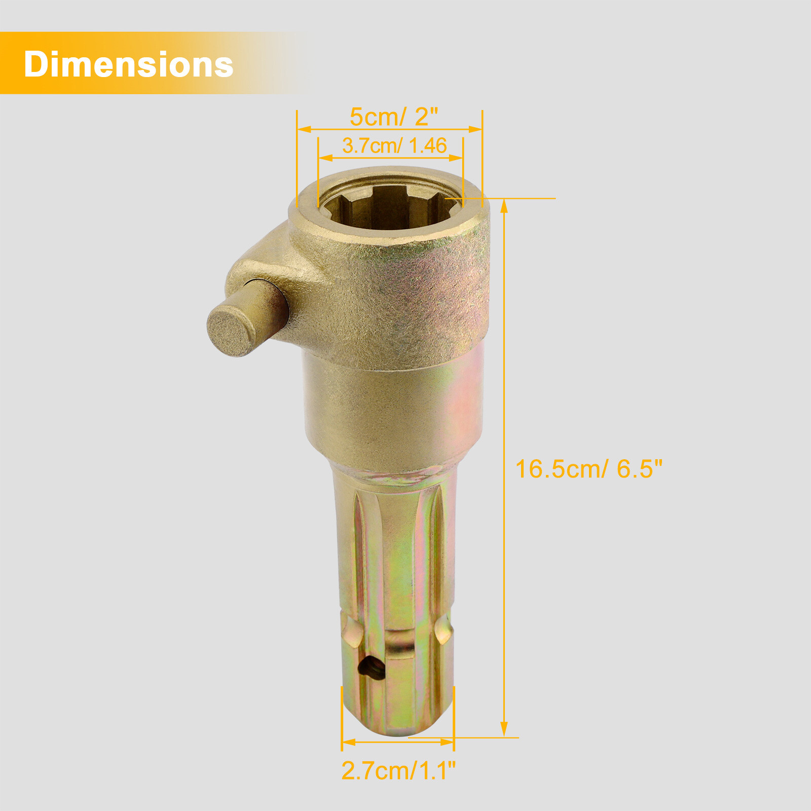 70HP PTO Extender Adapter for Tractor, 1-3/8 in 6 Spline