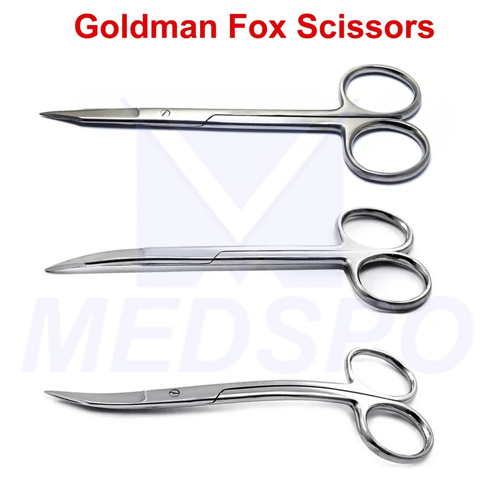 Surgical Goldman Fox Scissors Suture Dissection Soft Tissue Trimming Shears CE