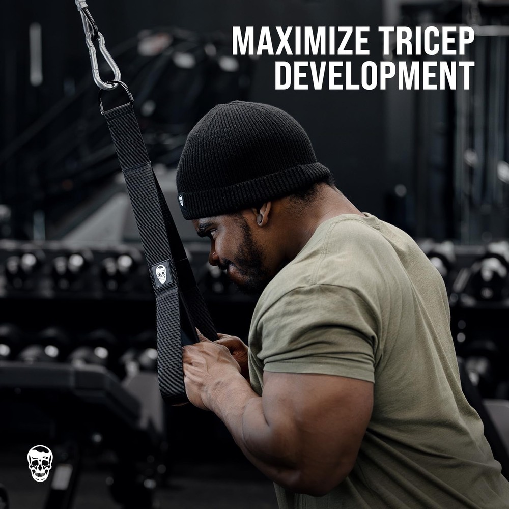 Tricep Rope Cable Attachment with 3 Lengths Built-in for Multi-Workout