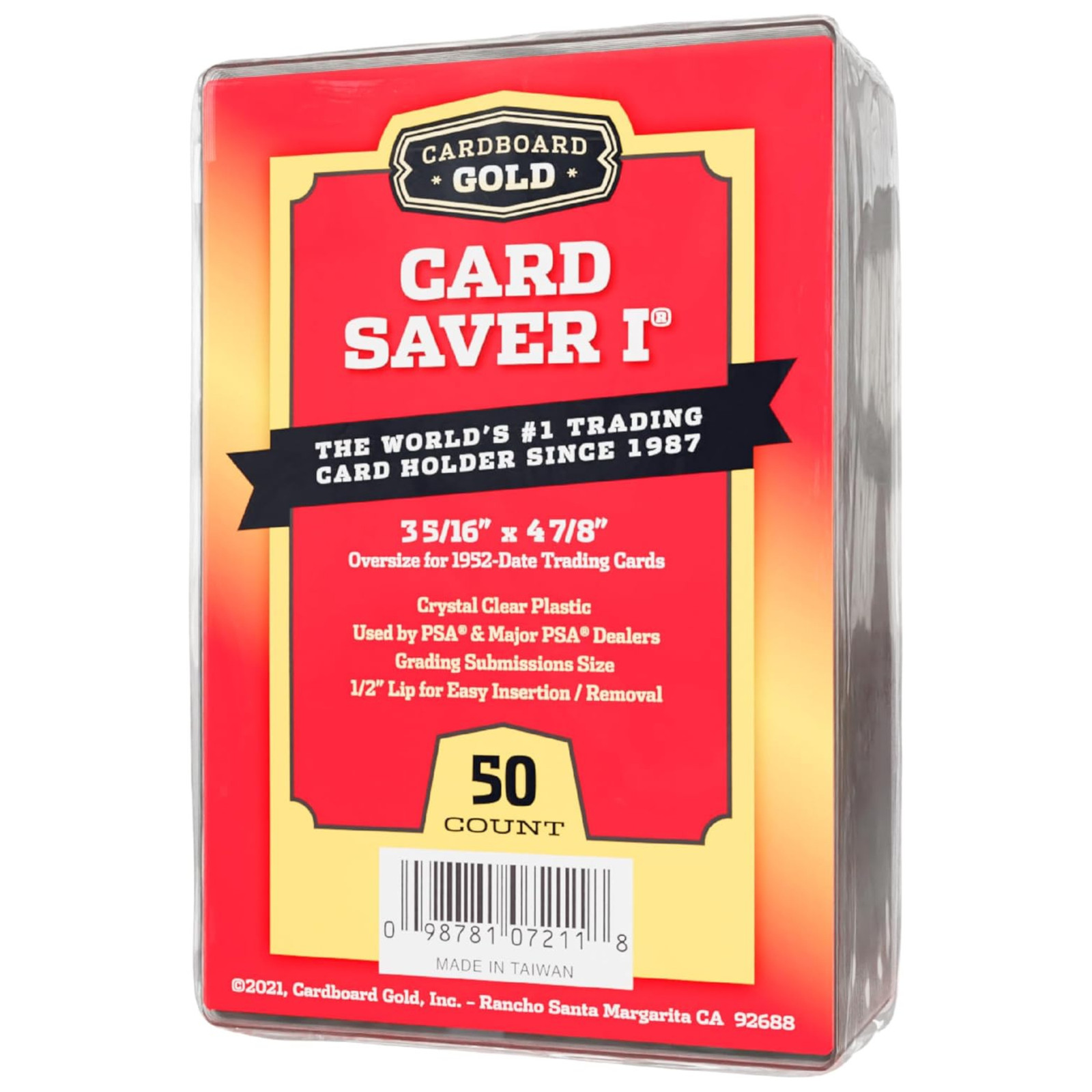 50 Ct Card Saver I CS 1 Cardboard Gold PSA Graded Semi Rigid Holders Brand New
