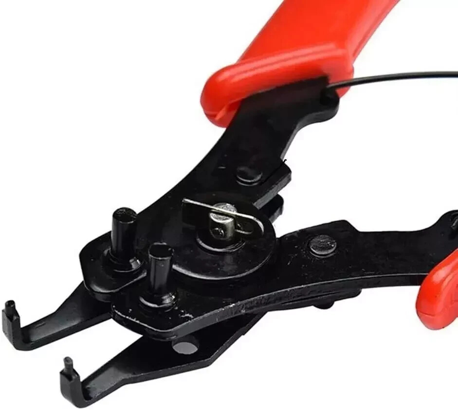 4 PCS Heavy Duty 7" Circlip Plier Snap Ring Plier External Internal Kit w/ Pouch