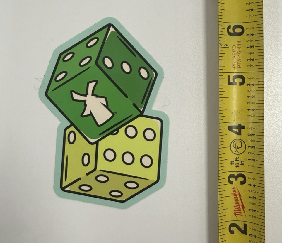Dutch Bros March 11/26 Sticker Drop limited edition Yellow & Green Dice