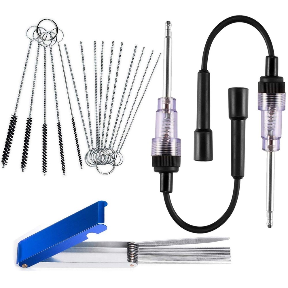 Inline Spark Plug Tester & Carburetor Cleaner Kit - 6-12V Engine Diagnostic Tool