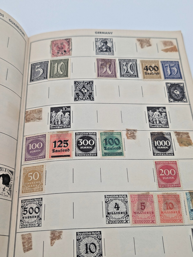 Vintage Stamp Collection Album Lot Worldwide + Catalog Books Starter Set