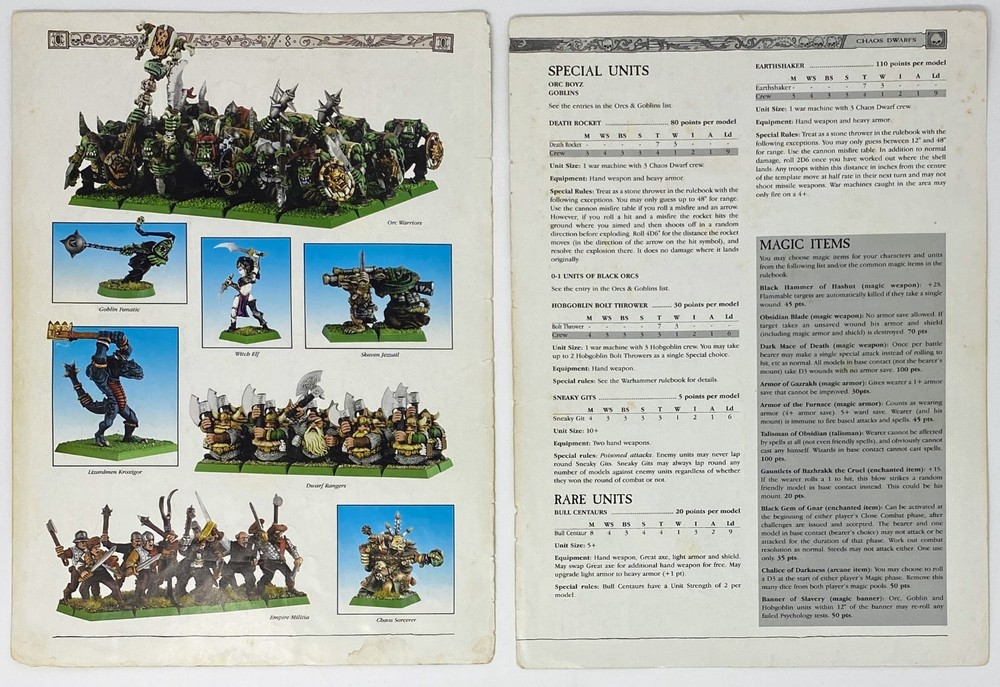 Games Workshop Warhammer: Ravening Hordes (2000) with Playsheet Insert - Damaged