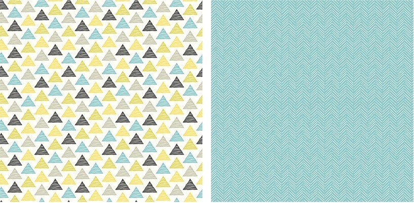 Bohemian - Boho Triangles, scrapbook paper, DS, Ella & Viv EAV1148