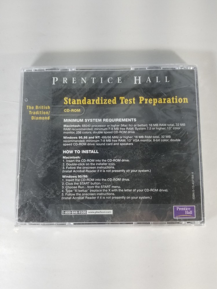 Prentice Hall CD-ROM Standardized Test Preparation Literature/Writing/Grammer