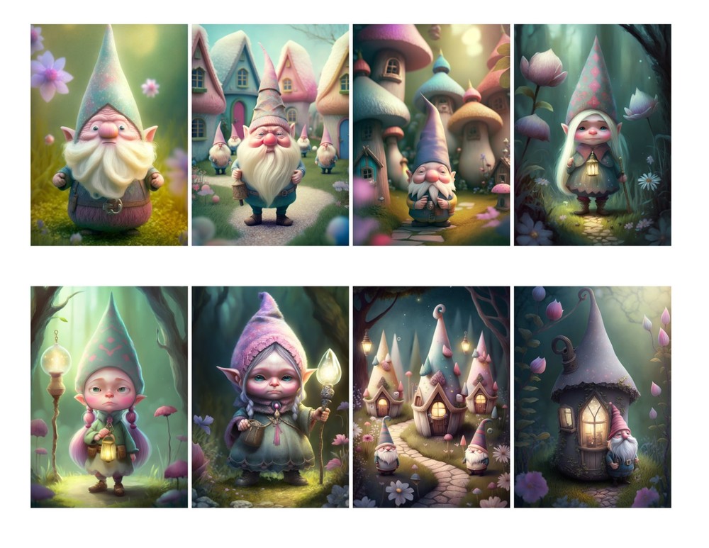 Gnome Tags Junk Journal Scrapbook