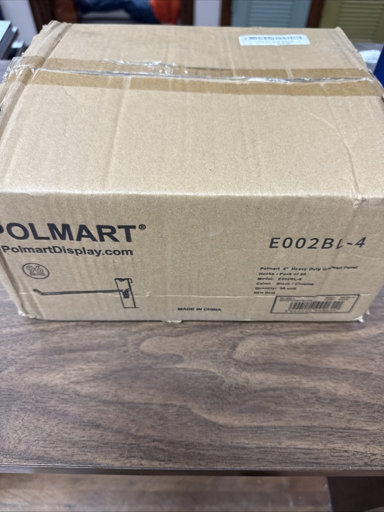 Polmart Heavy Duty 4" Gridwall/Grid Panel Hooks, Black (96-Pack, 4-inch)