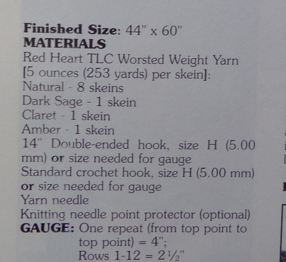 Nostalgic Noel; afghan (#9347-16) vintage crochet pattern