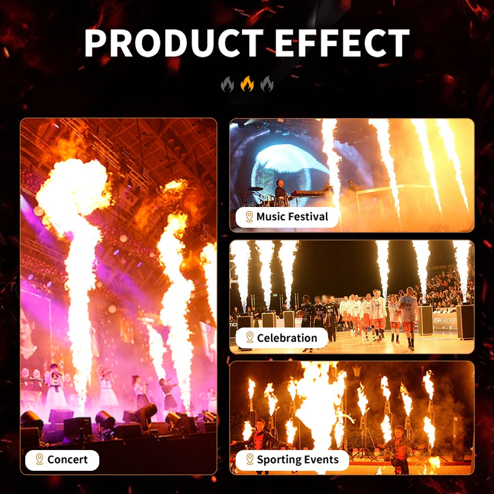 Mini Hexagon Spray Fire Machine Flame machine DMX512 for Dj Event Show