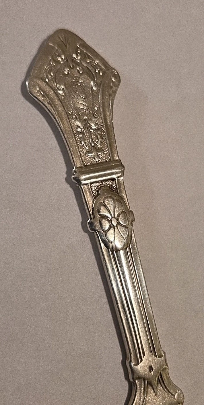 Robbins Clark & Biddle Silver Serving Knife 19th C Philadelphia