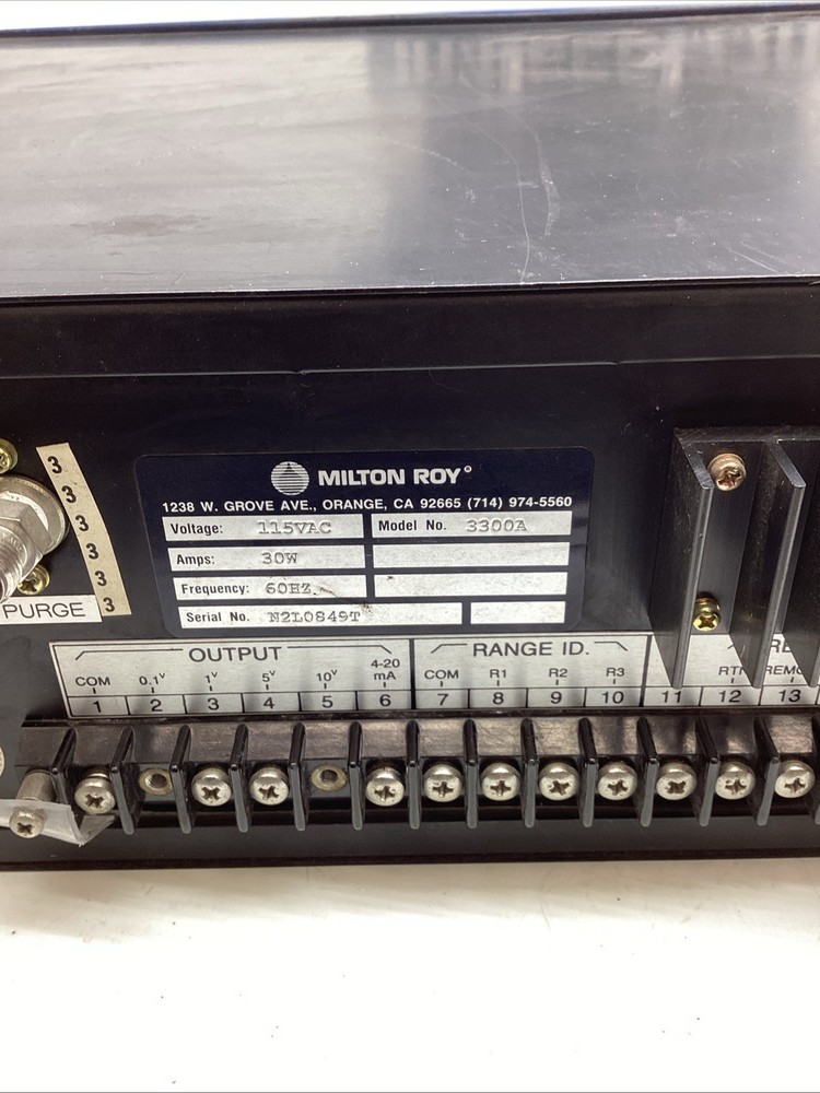 Milton Roy Infrared Gas Analyzer 3300A 115VAC