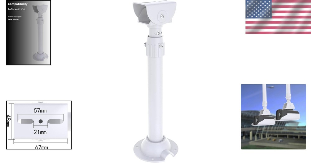 Versatile Extendable Camera Mount Pole - Ideal for Indoor & Outdoor Surveillance