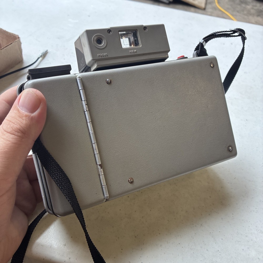 Vintage Polaroid 420 Automatic Land Camera with Hard Cover Strap Untested Read!