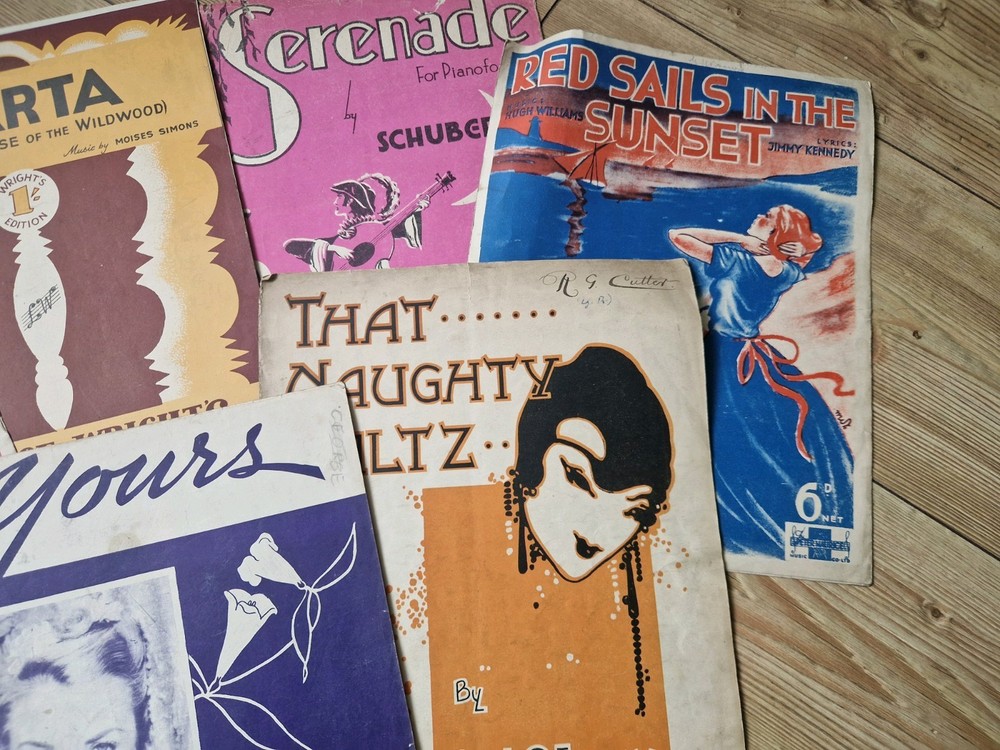 Bundle Of Vintage Sheet Music