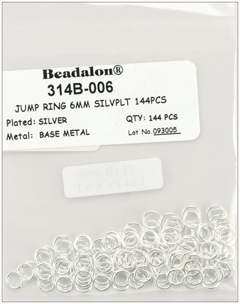 Jump Rings 6mm 144/Pkg Silver-Plated
