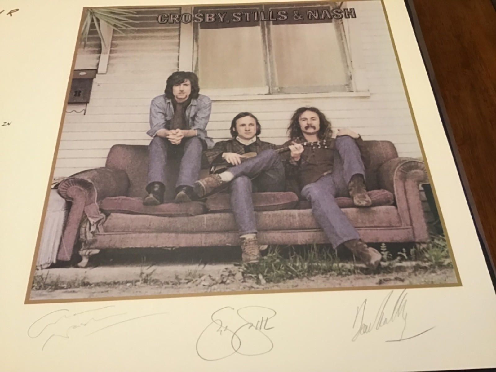 Crosby Stills & Nash Poster 2009 Autographed Neil Young Santa Barbara Coachella