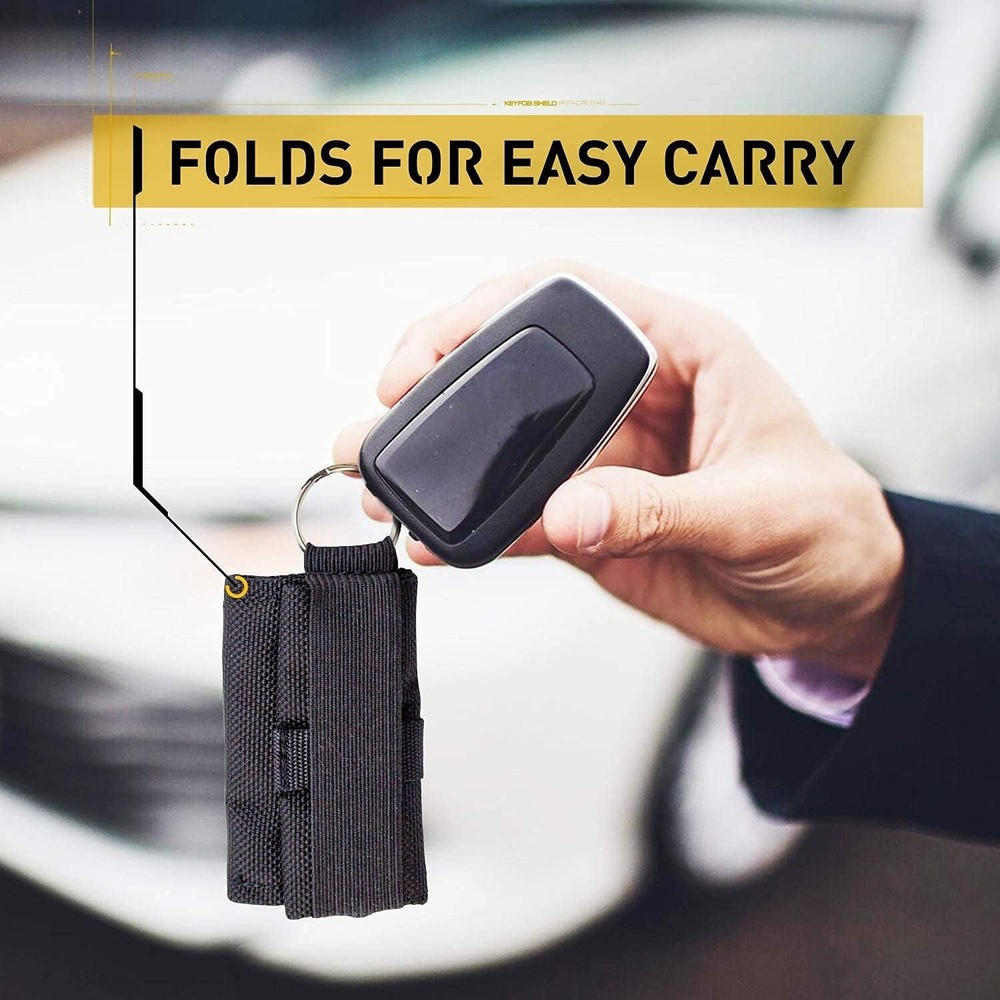 Mission Darkness Faraday Bag for Keyfobs (2-Pack) RF Shielding Black