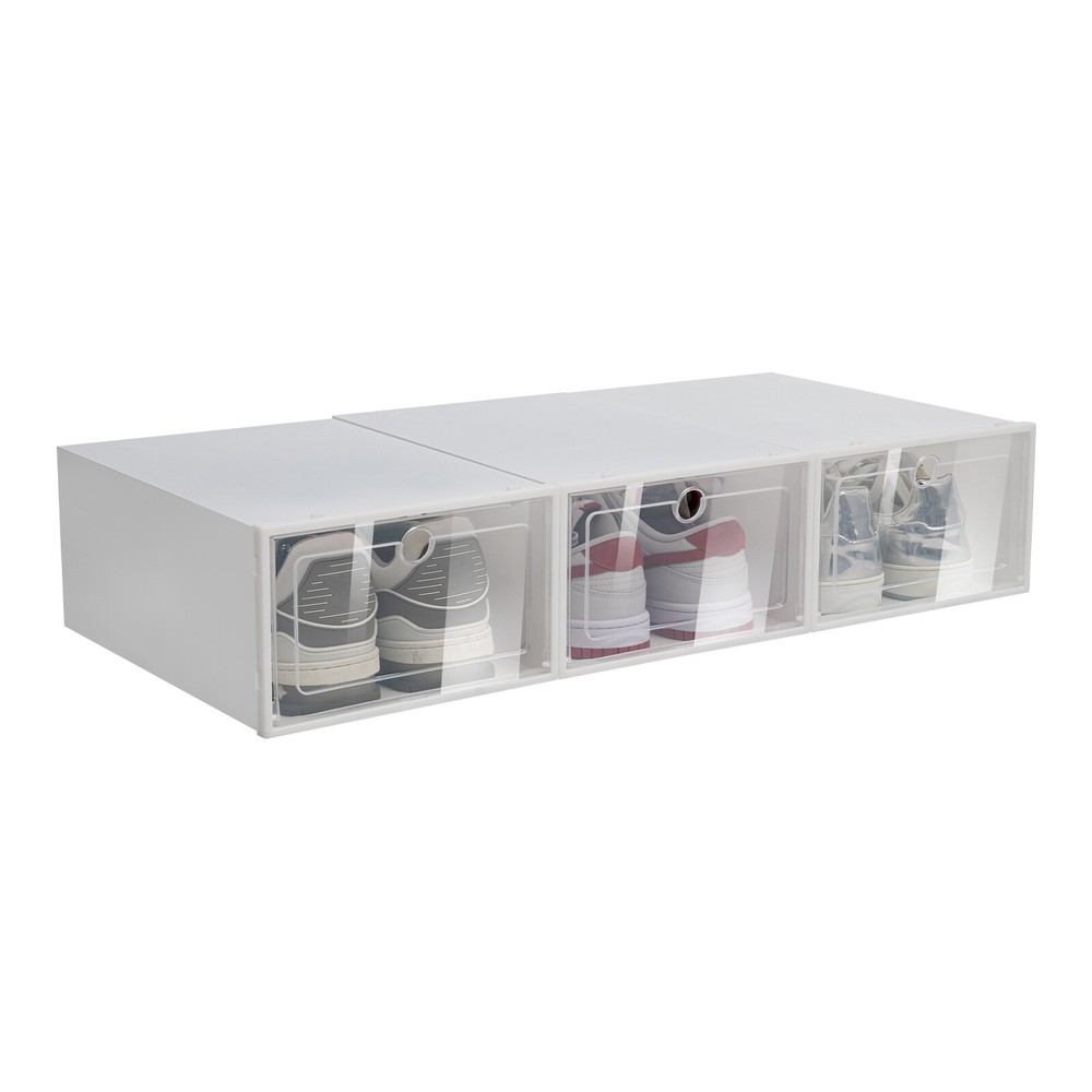 24 Shoe Boxes Foldable Shoe Storage Box PP DIY Install Stackable Storage Box