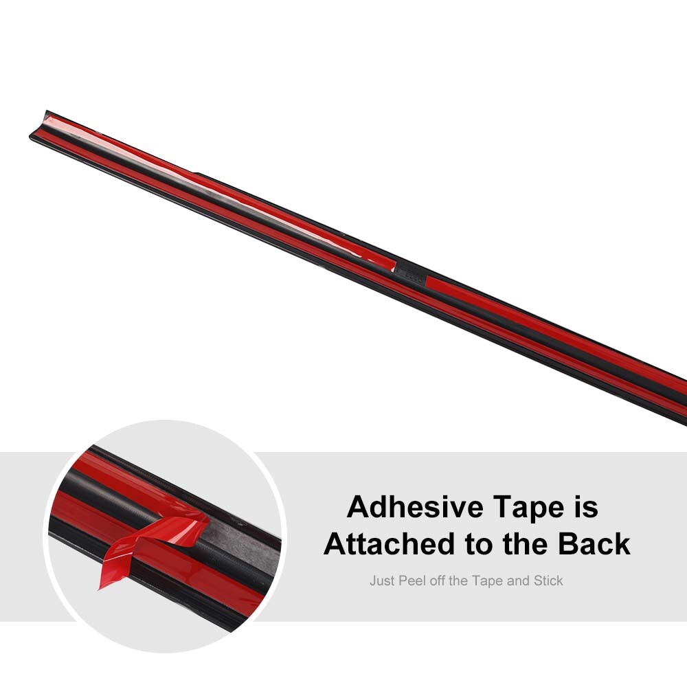 Black Window Bottom Sill Trim Strips Cover Overlays For Chevy Silverado 2014-18