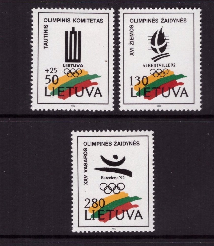 Lithuania 1992 Olympic Games set MNH mint stamps