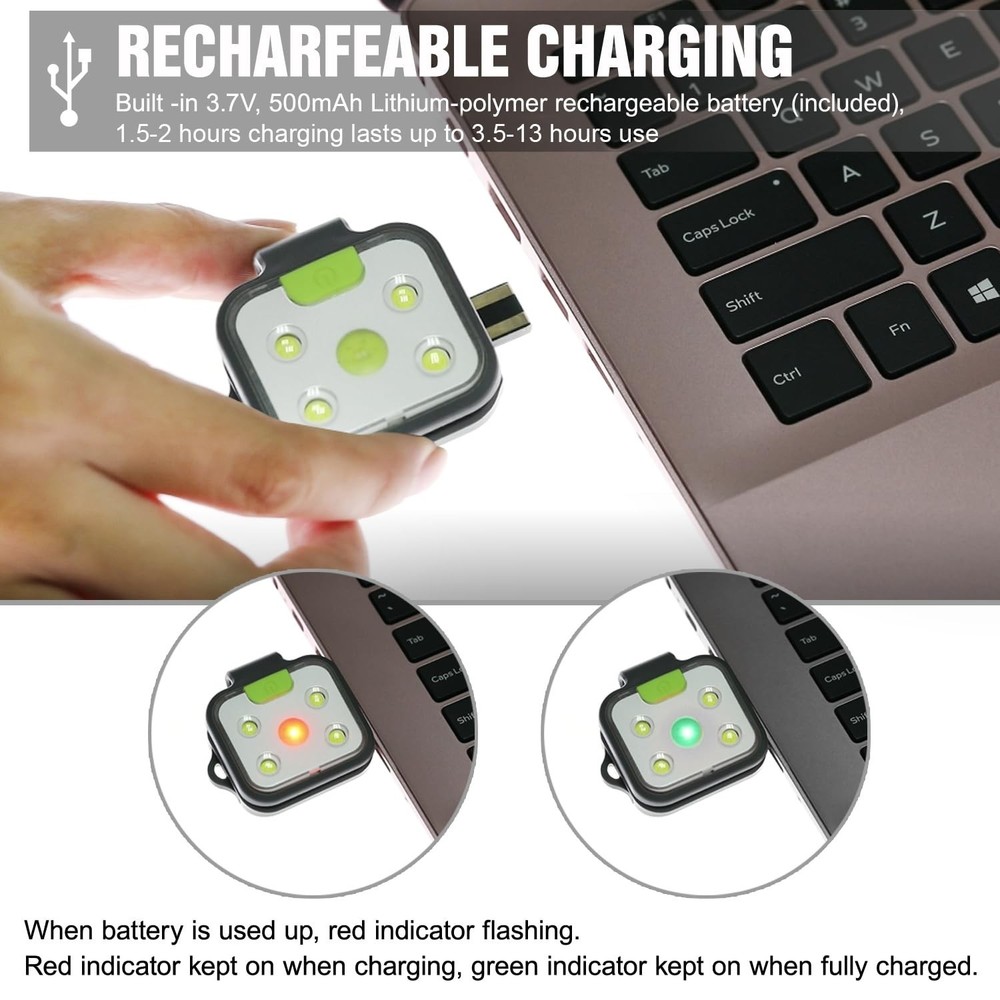 Running Light, 2Pack Reflective Safety-Light for Runners, Rechargeable LED Li...