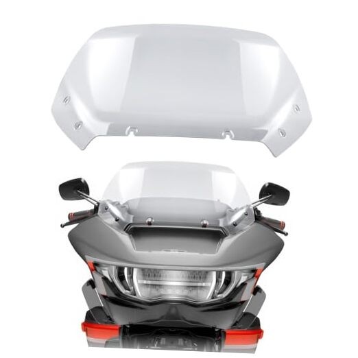 11.5" Wave Windshield Windscreen Wind Splitter Compatible for Harley CVO Clear