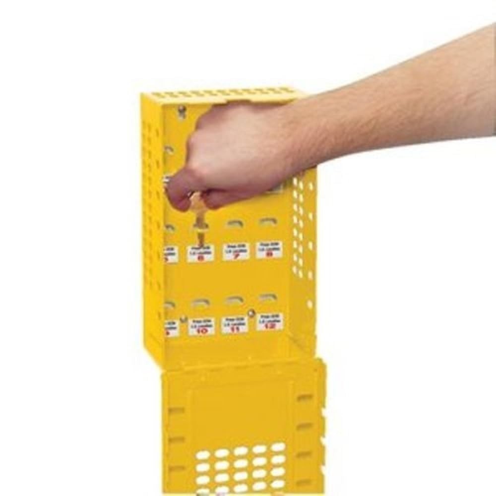 Master Lock 503Ylw Group Lockout Box,14 Locks Max,Yellow