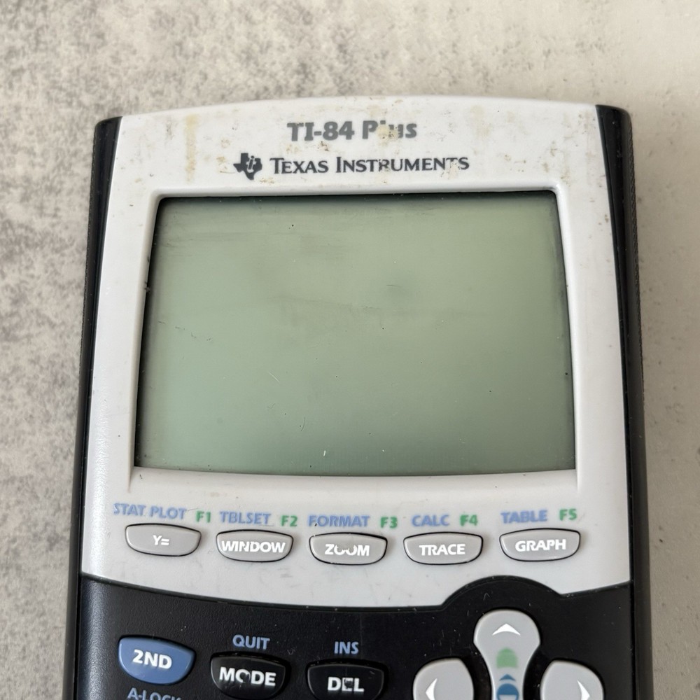 Texas Instruments TI-84 Plus Graphing Calculator Black Handheld Dirty TESTED