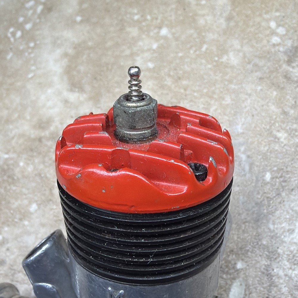 Vintage McCoy 35 Red Head RC Model Airplane Engine Motor Has Compression