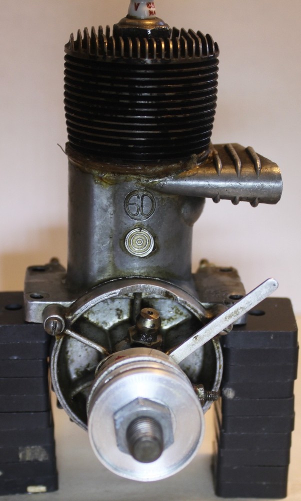 Lot 386, Ohlsson & Rice 60 scale airplane engine, spark plug & points, used
