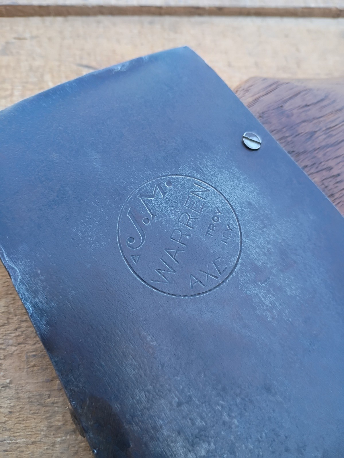 Vintage J.M. Warren Connecticut Pattern Axe Troy NY 4 lbs 2 oz