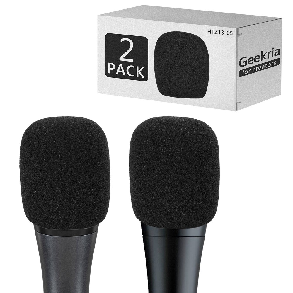 Geekria Foam Windscreen for Sennheiser E 935, E 945, E 835, E 845-S (2 Pack)