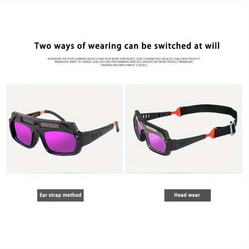 2 Pack Auto Darkening Welding Glasses True Color Solar Safety Goggles PC Lens US