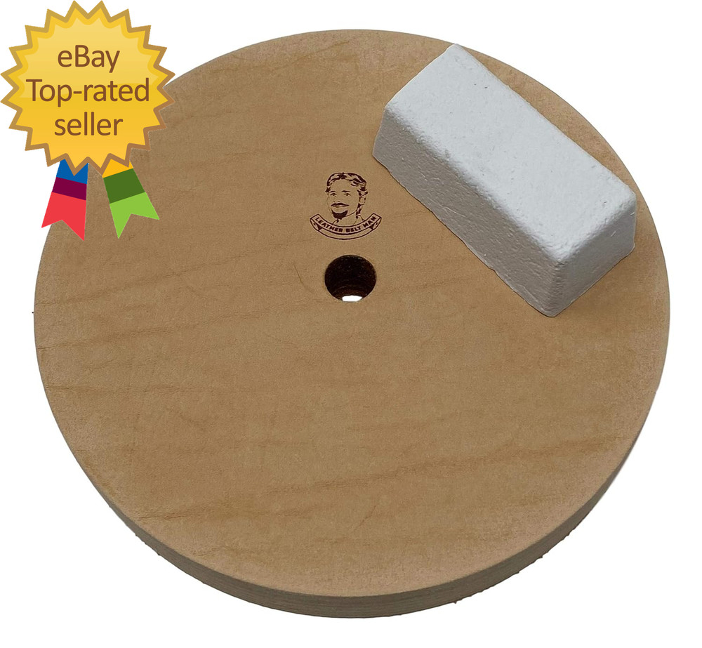 6" (3/4" Width) Leather Honing/Stropping Wheel Fits 1/2" Arbor Buffing