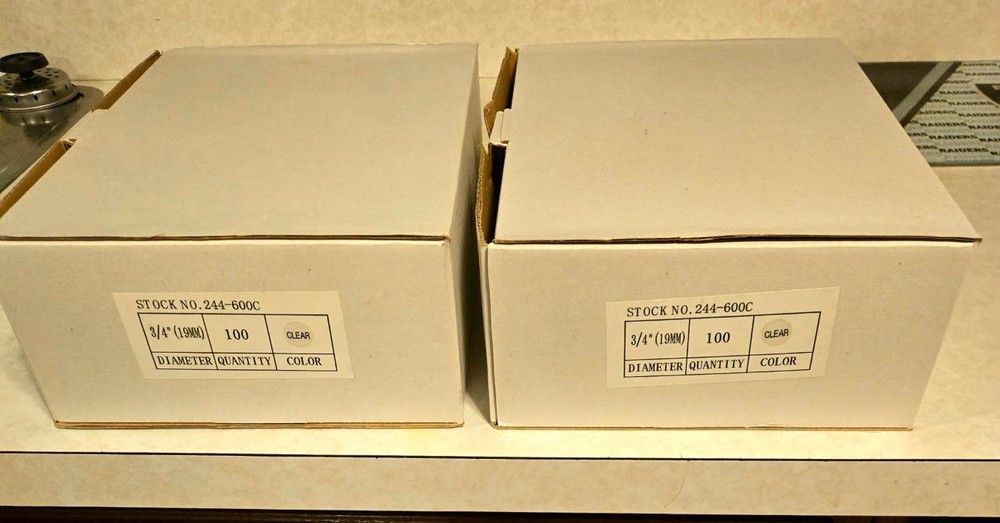 (200) CLEAR PLASTIC COMB BINDING SPINES 3/4" (19MM) diameter, 19 ring FREE SHIP