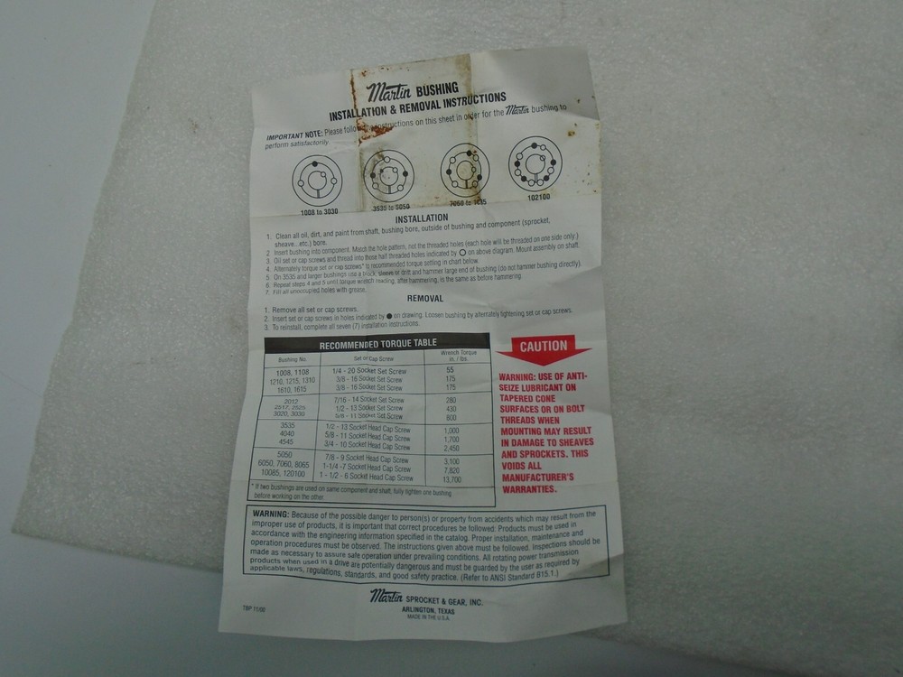 Martin Taper Bushing 2517 30MM 694K