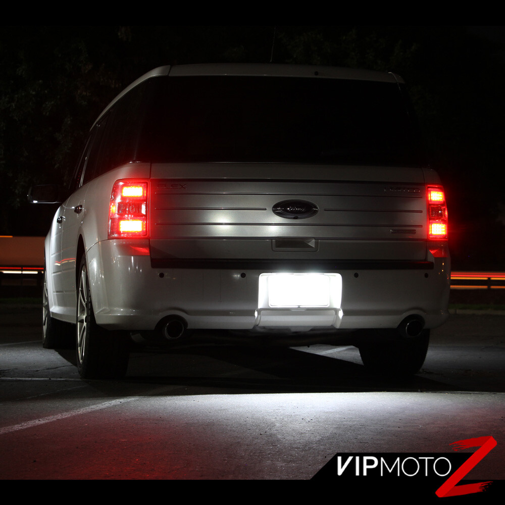 [F'King Bright] 10-14 Mustang 08-11 Focus 09-18 Flex LED License Plate Lamp Pair