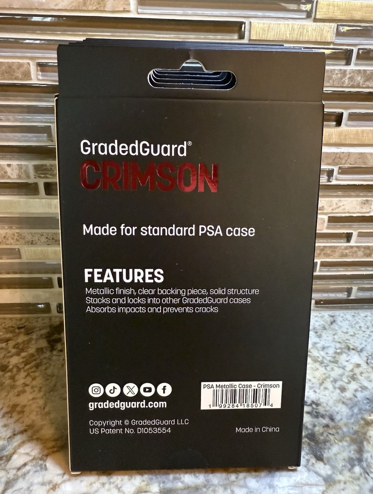 GradedGuard 🛡️Crimson Matte Metallic Lux PSA Graded Case Guard Protector Bumper