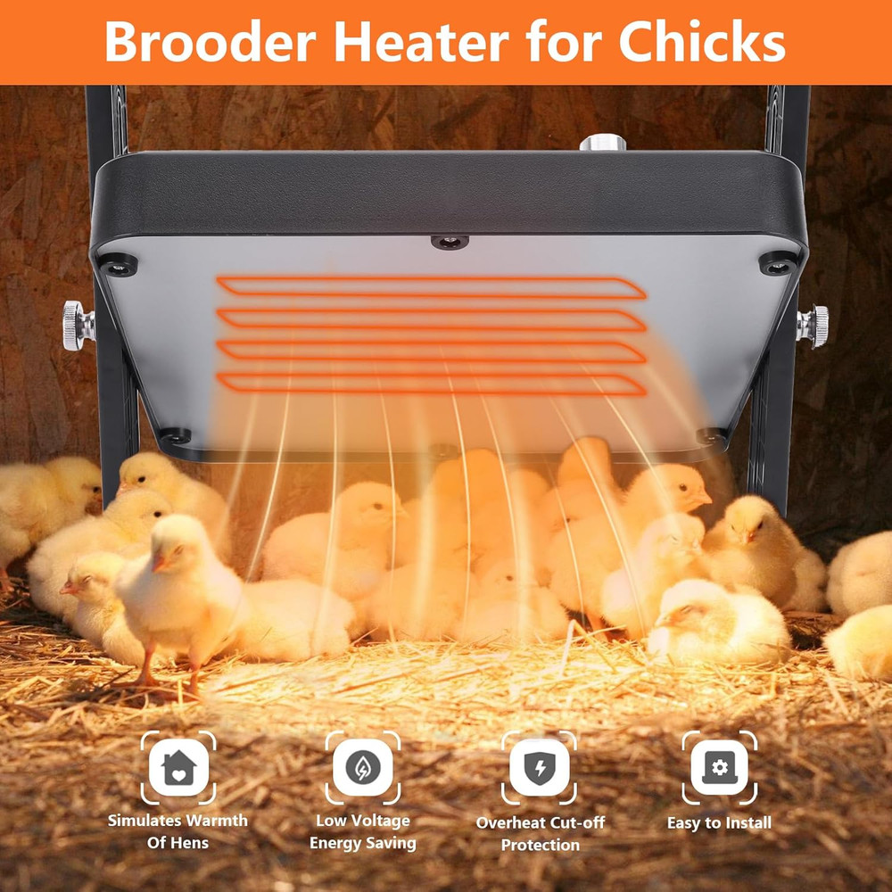 Chick Brooder Heater Plate 10"X10" Brooder Plate Chicks Adjustable Temperature