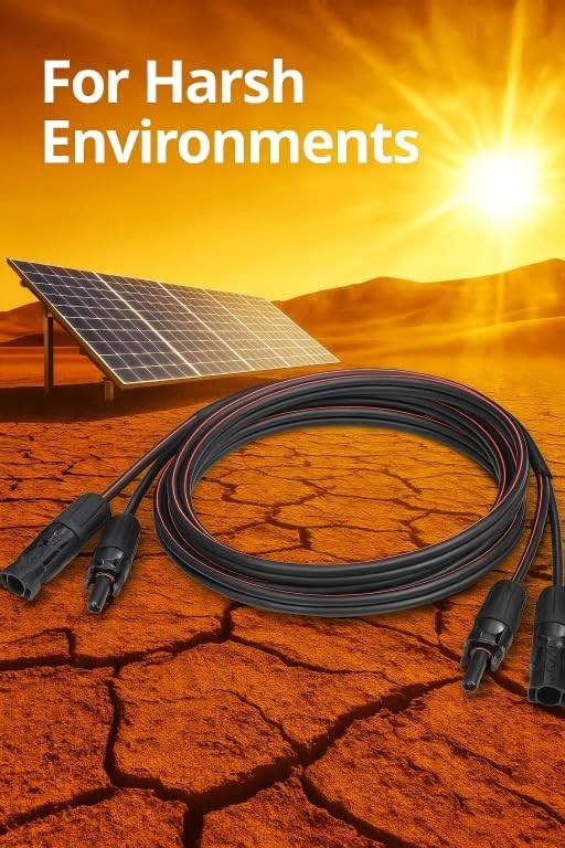 Versatile 20 Feet Solar Extension Cable with Oxidation-Resistant Copper Wires