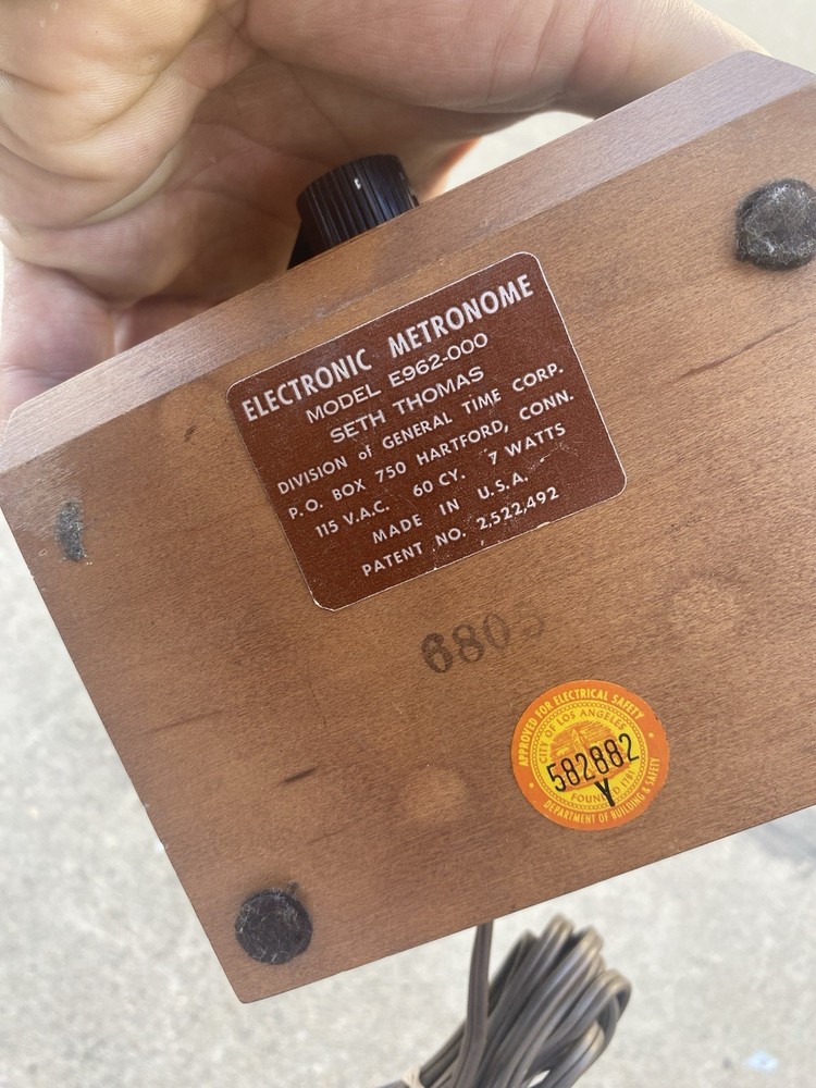 MCM Seth Thomas Electronic Metronome Model E962-000 Musical Timing
