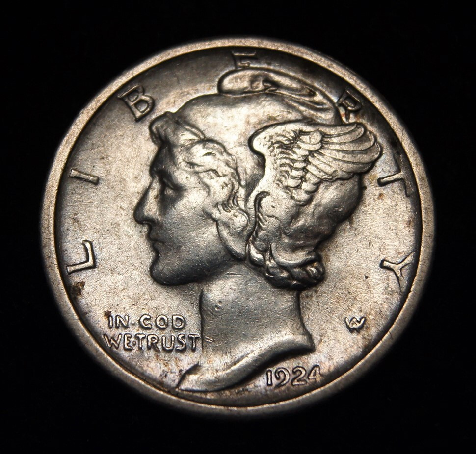 1924-S Mercury Dime AU+