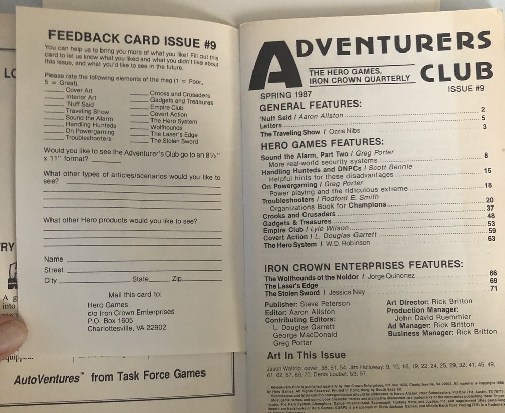 Role Playing Magazines