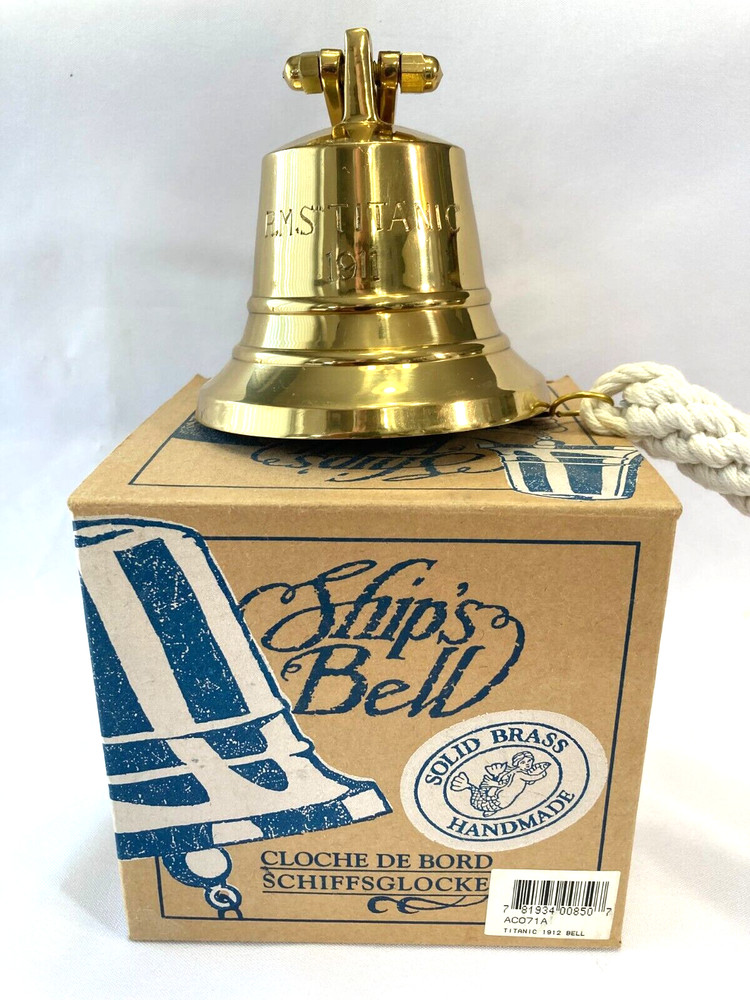 RMS Titanic 1911, Solid Brass Bell from Authentic Models
