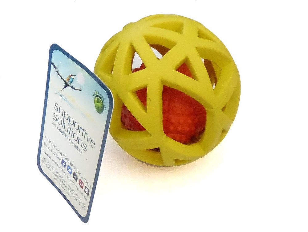 Supportive Solutions Squeaky Combo Puzzle Ball - Two Sizes Rubber Squeaker